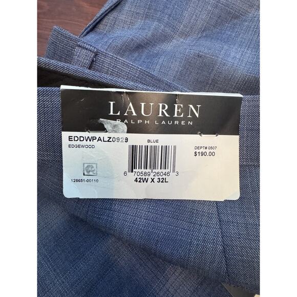 Lauren Ralph Lauren Men's Ultra Flex Pants Edgewood Blue 42Wx32L NWT $190 - Picture 7 of 11